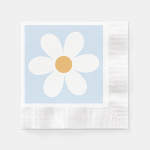 Guardanapo De Papel Azul-azul-margarida retrô