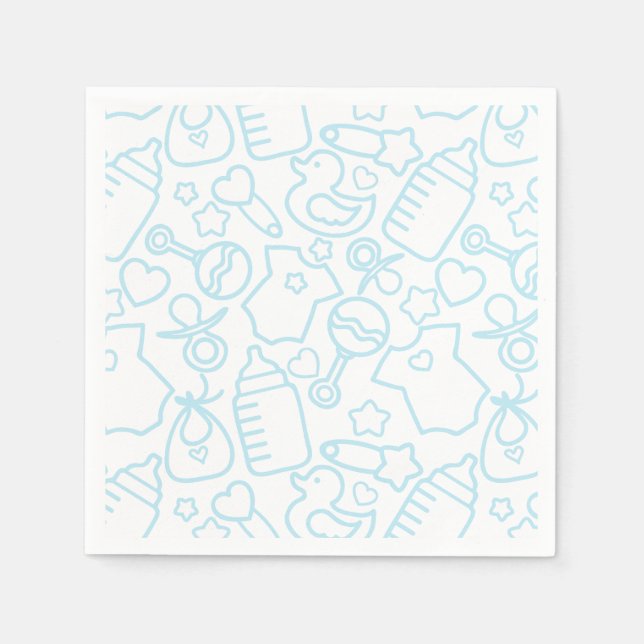 Guardanapo De Papel Azul-branco-aspersão doce (Frente)