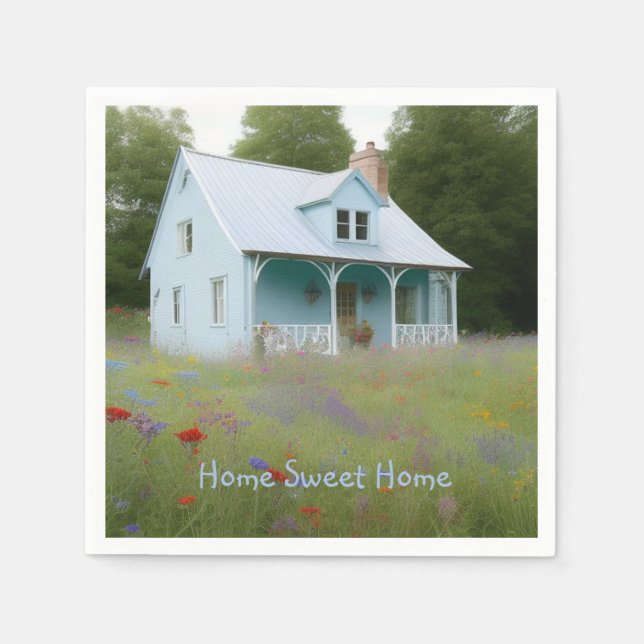 Guardanapo De Papel Azul Casa (Frente)