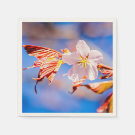 Guardanapo De Papel Azul-céu cor-de-rosa Sakura