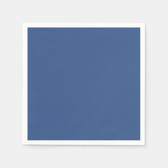 Guardanapo De Papel Azul Clássico Cor Sólida Simples (Frente)