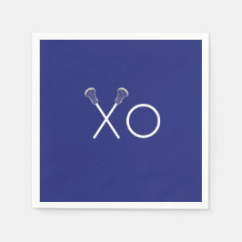 Guardanapo De Papel Azul da Equipe de Lacrosse