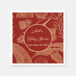 Guardanapo De Papel Azul de Baleia Náutica Vintage