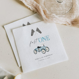 Guardanapo De Papel Azul De Montagem Rápida Do Carro Retro