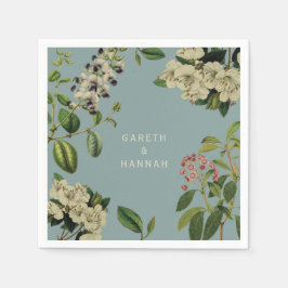 GUARDANAPO DE PAPEL AZUL DE OVO NAPKIN-DUCK DE PAPEL BOTÂNICO