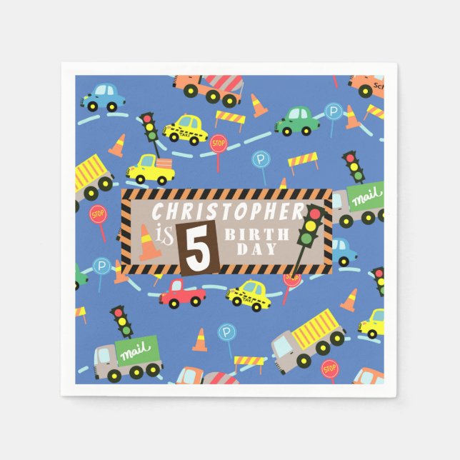 Guardanapo De Papel Azul de transporte (Frente)