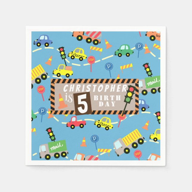 Guardanapo De Papel Azul de transporte (Frente)