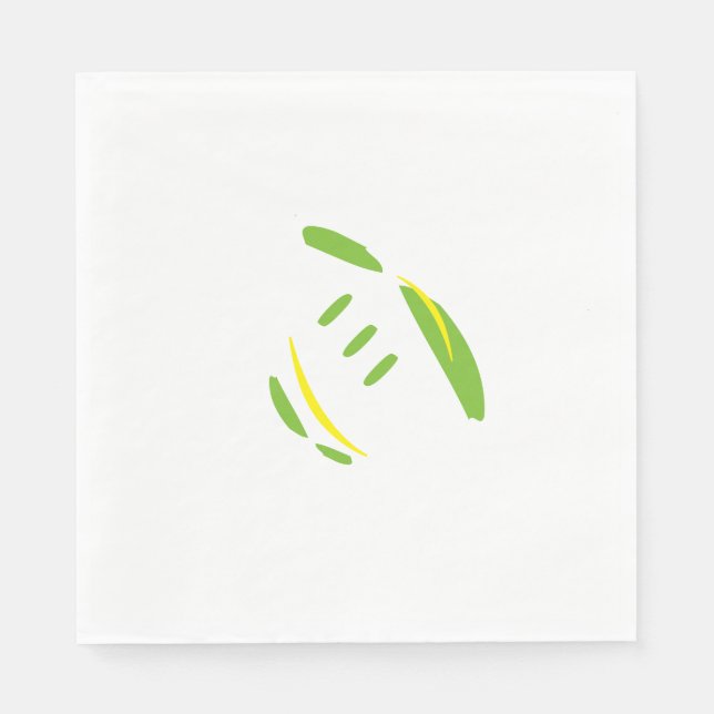 Guardanapo De Papel Azul e Luuncheon Verde Napkins sem Fronteiras (Frente)