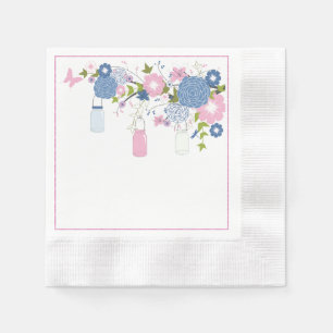 Guardanapo De Papel Azul e Rosa Mason Jar Napkins