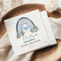 Azul Elegante Beige Boho Arco-Íris