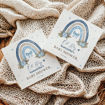 Azul Elegante Beige Boho Arco-Íris