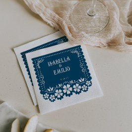 Guardanapo De Papel Azul Escuro | Mexicano Papel Picado Wedding