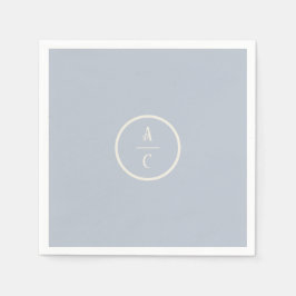 Guardanapo De Papel Azul Floral e Creme de Ervilha doce