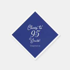Guardanapo De Papel Azul marinho aplaude 95 anos 95 anos aniversário