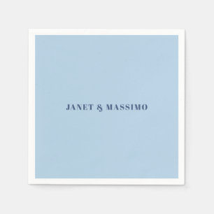 Guardanapo De Papel Azul pastel personalizado minimalista nome persona