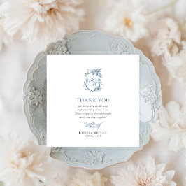 Guardanapo de papel azul Regency francês jardim VI