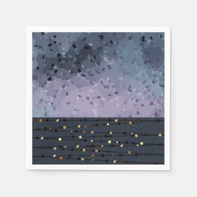 Guardanapo De Papel Azul-roxo, abstração (Frente)