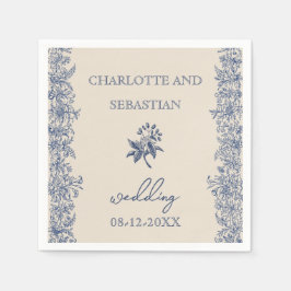 Guardanapo De Papel Azul vintage papel floral para casamentos guardana