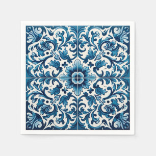 Guardanapo De Papel Azulejo azul português
