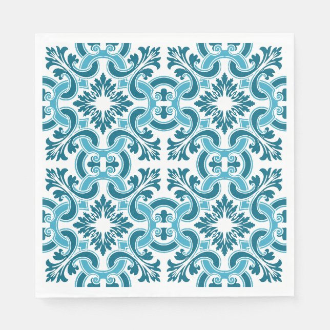 Guardanapo De Papel Azulejo azul português (Frente)