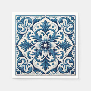 Guardanapo De Papel Azulejo azul português