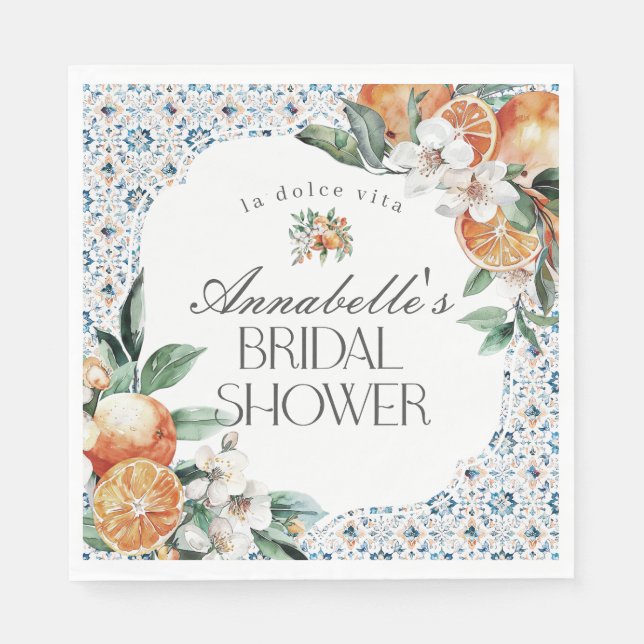 Guardanapo De Papel Azulejo da Toscânia Decoração da Mesa Italiana (Frente)