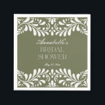 Guardanapo De Papel Azulejo de Talavera Verde Festa Espanhola Chá de N<br><div class="desc">Todos amam uma festa! Esta coleção é uma mistura deslumbrante de elegância e patrimônio cultural, inspirada nos padrões tradicionais de azulejos Talavera mexicanos. A borda floral Terracota em verde oliva terroso exala sofisticação e um toque de charme festivo, tornando-a perfeita para sua celebração inspirada em espanhol ou mexicano. Se você...</div>