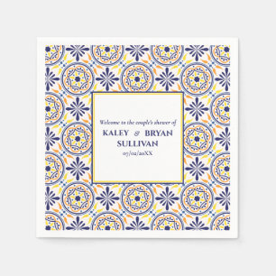 Guardanapo De Papel Azulejo espanhol V1 wedding mediterrâneo do