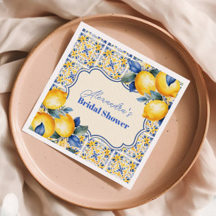 Guardanapo De Papel Azulejo italiano mediterrânico e Chá de panela de