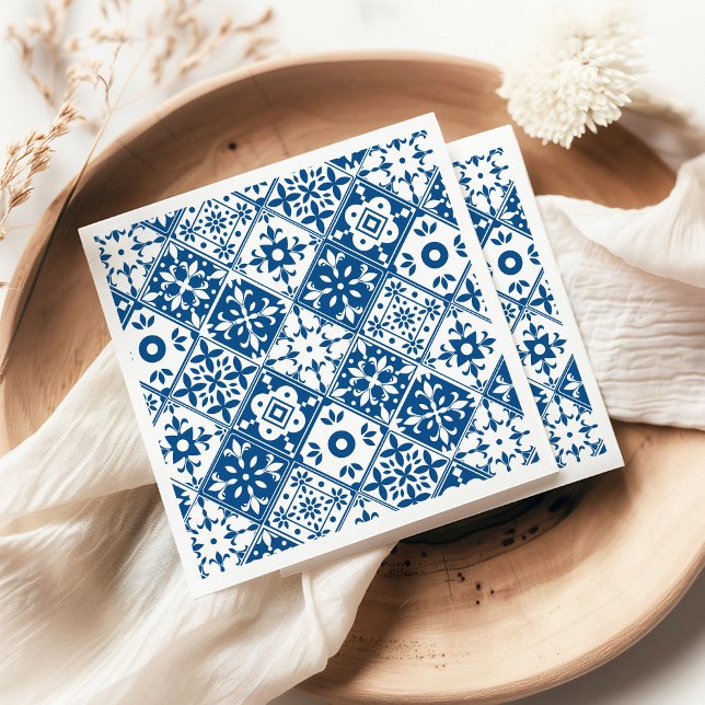 Guardanapo De Papel Azulejo Santorini tema Grego/Espanhol (Criador carregado)