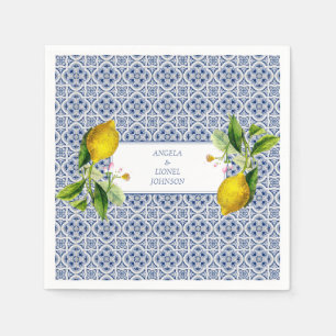 Guardanapo De Papel Azulejos de limão da Costa do Amalfi Itália Nomes