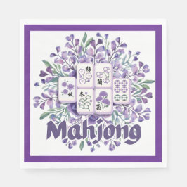 Guardanapo De Papel Azulejos de Mahjong Roxos