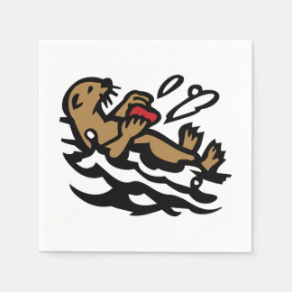 Guardanapo De Papel Azulejos decorativos de lontra marítima