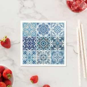 Guardanapo De Papel Azulejos do Mediterrâneo, Português, Azulejo, Majo