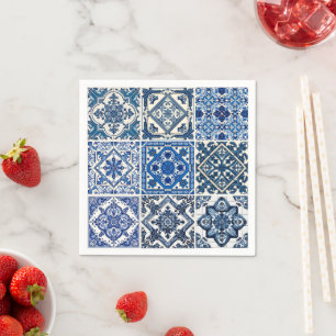 Guardanapo De Papel Azulejos do Mediterrâneo, Português, Azulejo, Majo