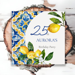 Guardanapo De Papel Azulejos mediterrânicos Lemon 25 Birthday