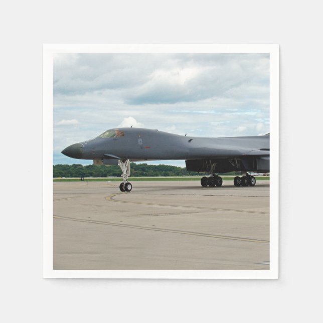 Guardanapo De Papel B-1B Lancer Bomber em Terra (Frente)