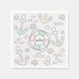 Guardanapo De Papel Baby Ahoy Paper Napkins