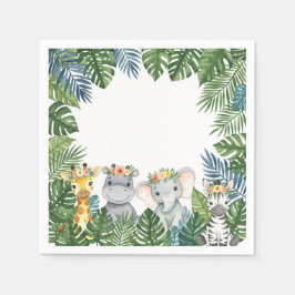 GUARDANAPO DE PAPEL BABY ANIMAL COM NAPKINAS DA COROA