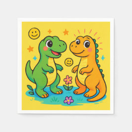 Guardanapo De Papel Baby Dinosaur Themed