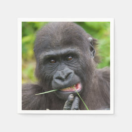 Guardanapo De Papel Baby Gorilla Cuteness