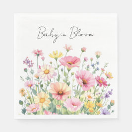 Guardanapo De Papel Baby in Bloom - Baby Shower Napkins