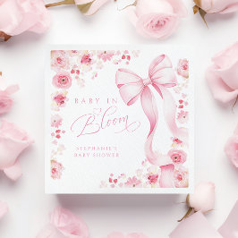 Guardanapo De Papel Baby in Bloom Pink Floral Napkins 