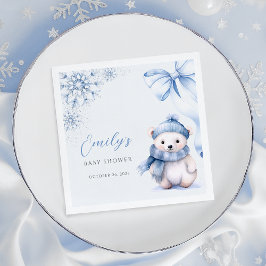 Guardanapo De Papel Baby It’s Cold Outside Polar Bear Napkins
