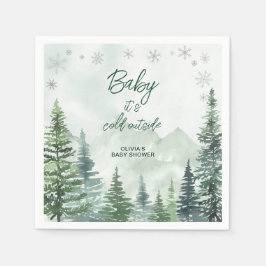 Guardanapo De Papel Baby it's Cold Outside Baby Shower