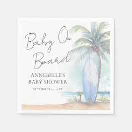Guardanapo De Papel Baby On Board Beach Baby Shower