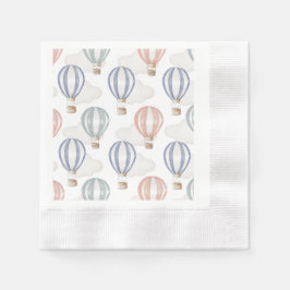 Guardanapo De Papel Baby Shower Hot Air Balloons Gender Neutral