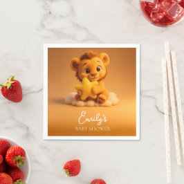 Guardanapo De Papel Baby Shower Napkins – Little Lion & Star