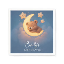 Baby Shower Napkins – Teddy Bear on the Moon