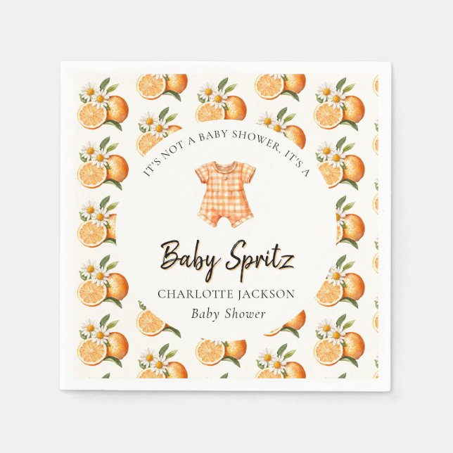 Guardanapo de papel Baby Spritz laranja cítrico Ba (Frente)
